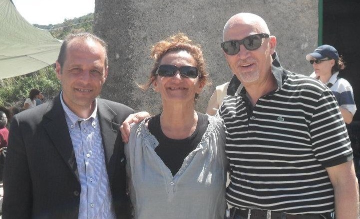 Con il Sindaco di Arcore Rosalba Colombo e il sindaco di Lipari.jpg