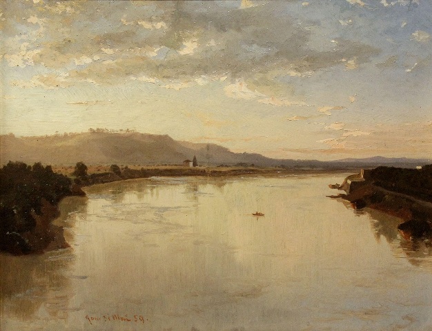 KARL LINDEMANN FROMMEL, Passeggiata di Poussin verso Monte Mario, olio su tela 1859.jpg